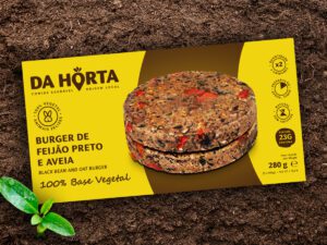 Burger de Feijão Preto e Aveia Da Horta - Comida Saudável de Origem Local
