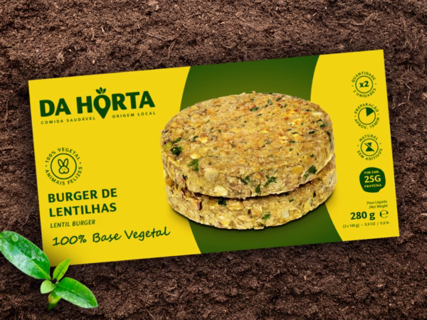 Burger de Lentilhas Da Horta - Comida Saudável de Origem Local